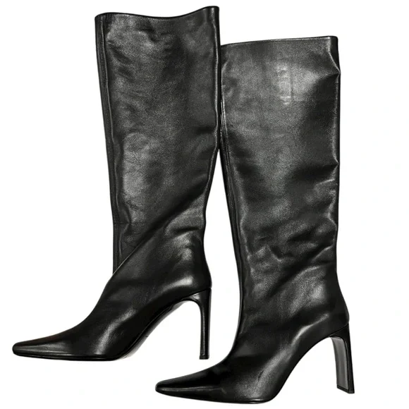 FINAL PRICE NEW STAUD Wally High Heel Tall Knee High Leather Boots - Picture 2 of 11